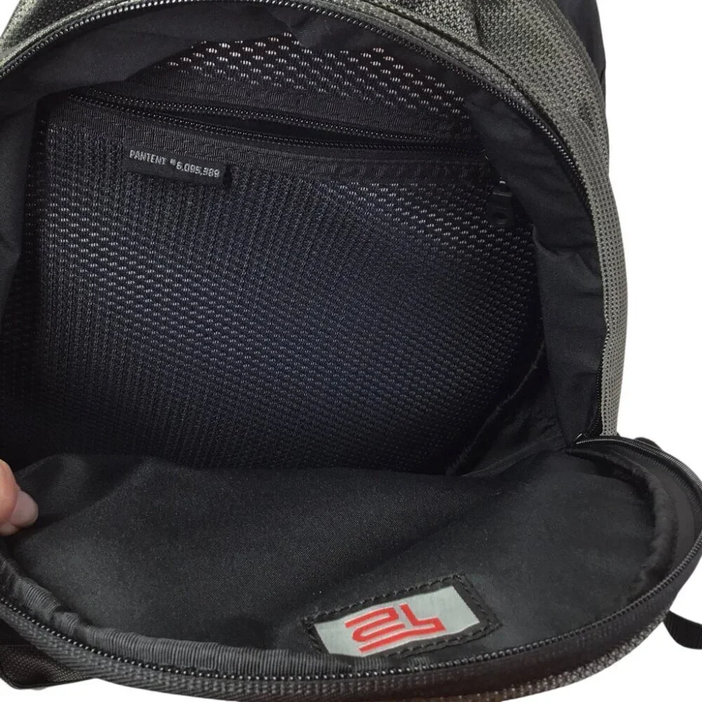 Tumi T2 Backpack Laptop Travel Bag Tech Ballistic Daypack Gunmetal Gray Padded